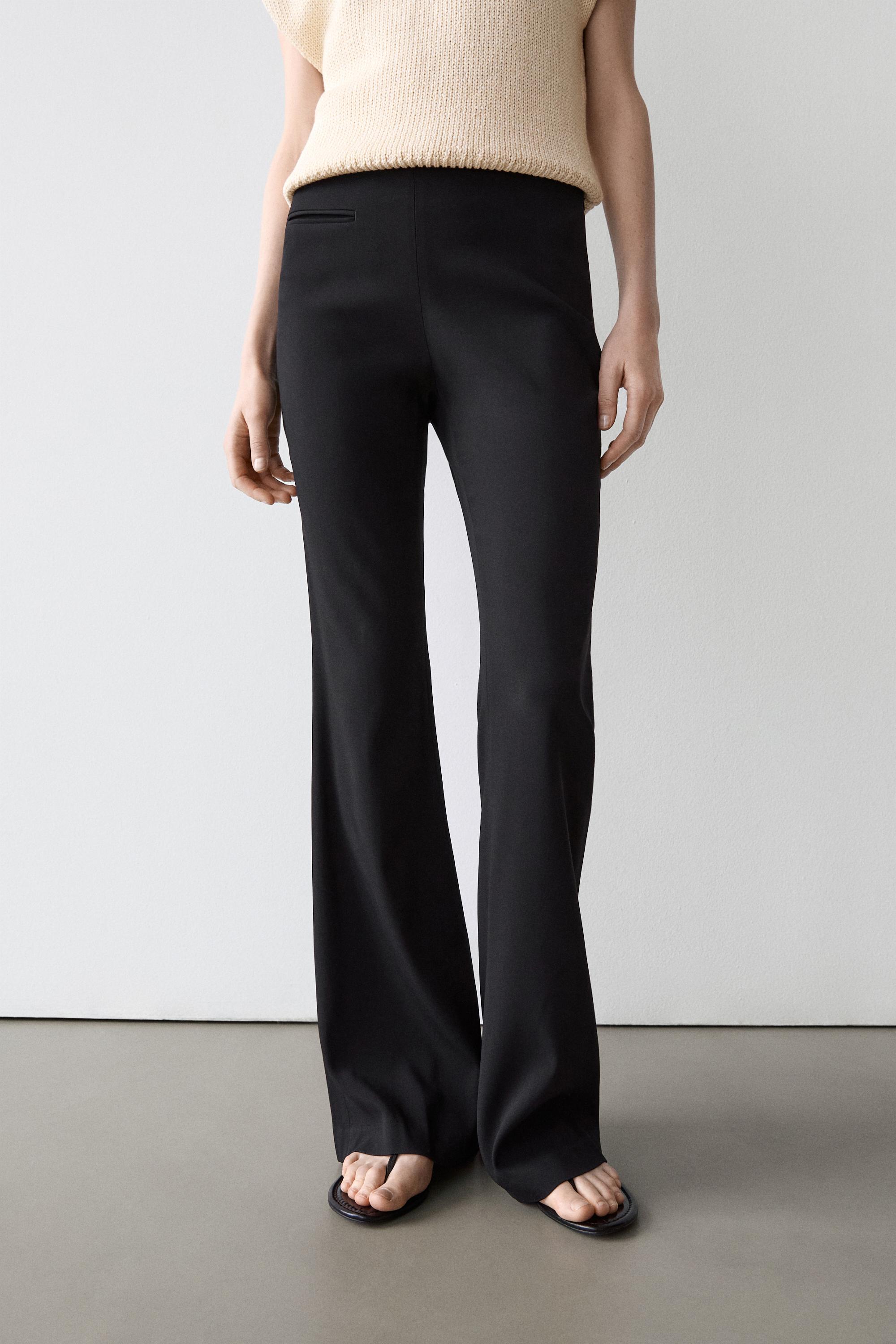 Flared trousers with pocket